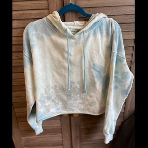 Cropped tie dye sweatshirt/hoodie